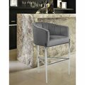 Bromas Modern Contemporary Ivah Bar Stool Chair Silver BR2826232
